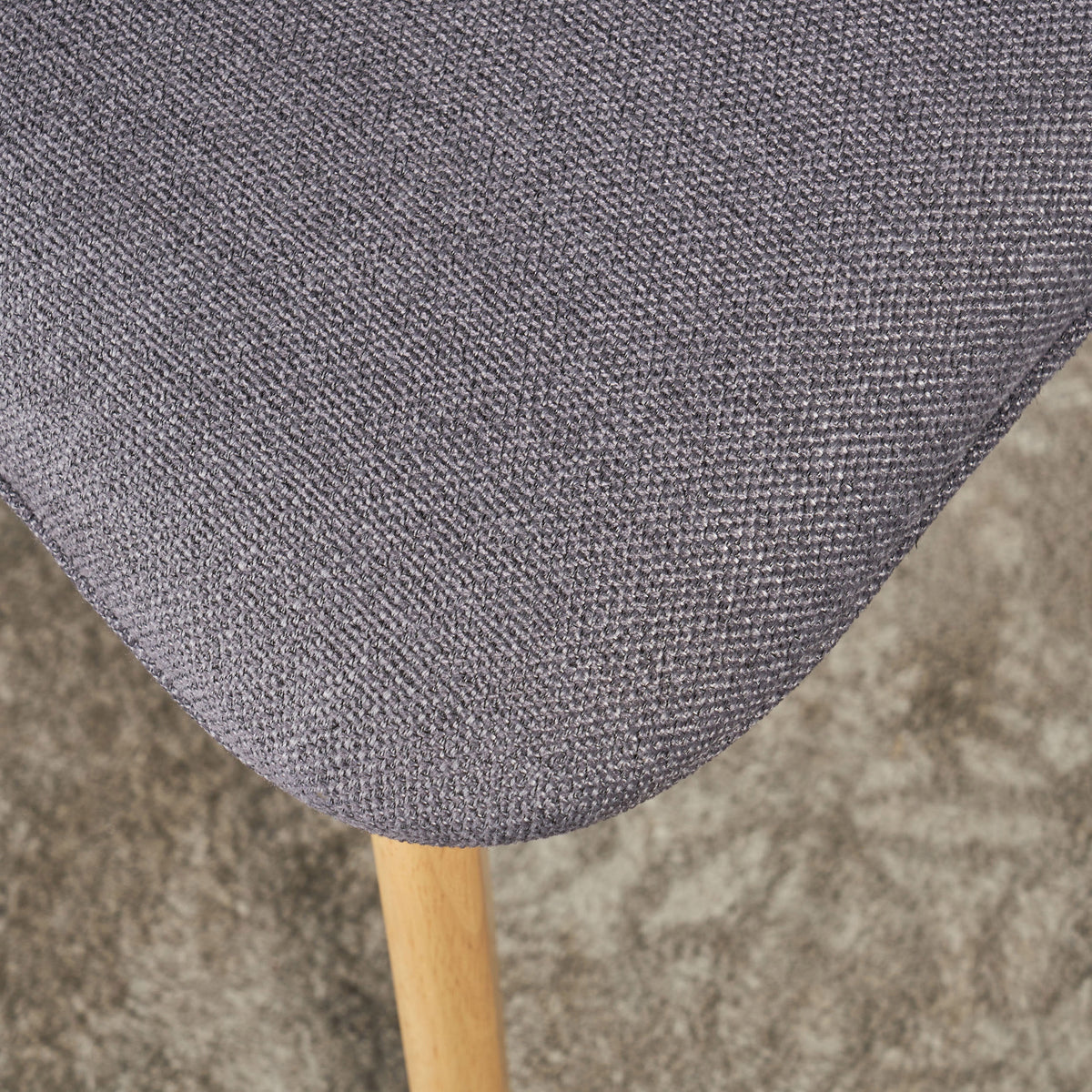 Dark Grey Fabric Dining Chairs Set of 2 V188