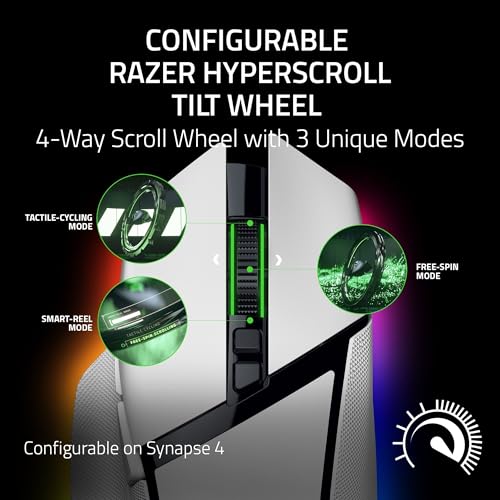 Black Wireless Gaming Mouse with HyperScroll Tilt Wheel J9630