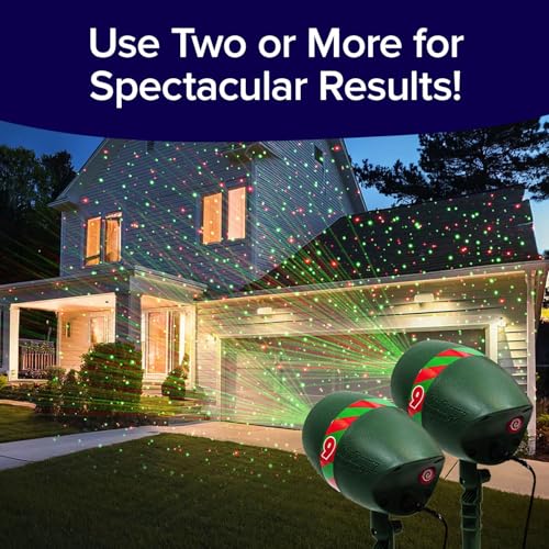 2 Pack Outdoor Christmas Laser Projector with Remote Q9920