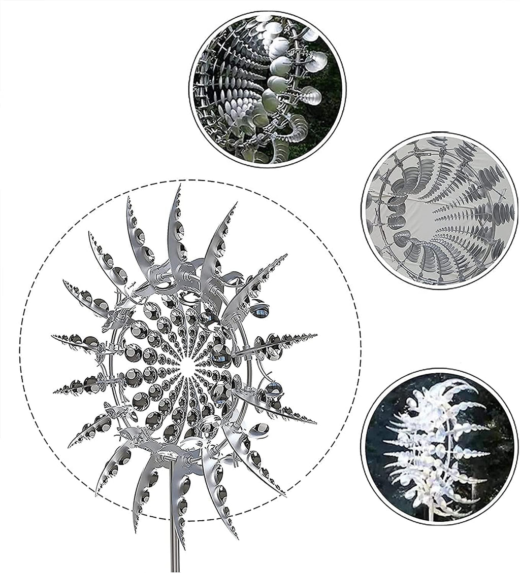 White Kinetic Windmill Spinner U61100