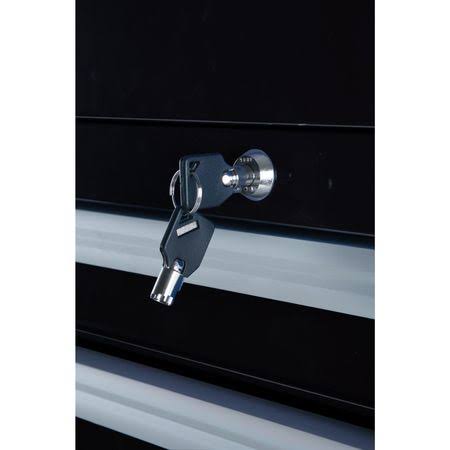 Black 7 Drawer Rolling Cabinet Z6236