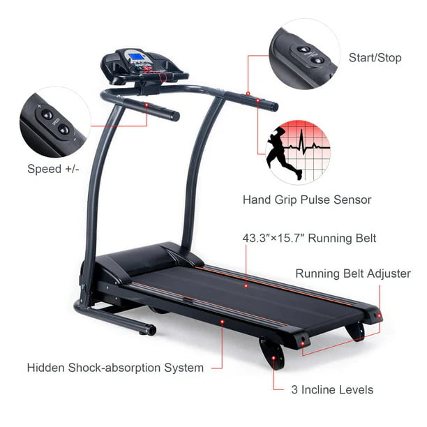 Foldable Incline Motorized Treadmill B4005
