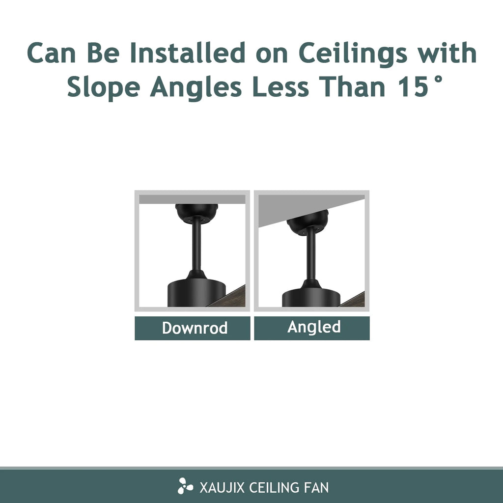 Ceiling Fan with Light and Remote Control, 52 '' 6-Speed Reversible 5 Wood Blades O606