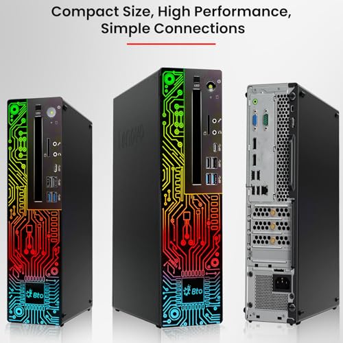 RGB Gaming Desktop PC Intel i5 8th Gen 16GB Ram 512GB SSD NVIDIA GeForce GT 1030 DDR5 24 inch Monitor WiFi Windows 11 Pro Renewed Y923597