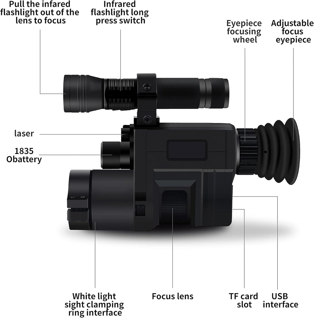 WiFi Digital Night Vision Scope Video Camera 960P 1.3 inch HD Display M110059