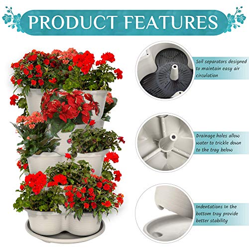 Terracotta 5-Tier Stackable Planter B290