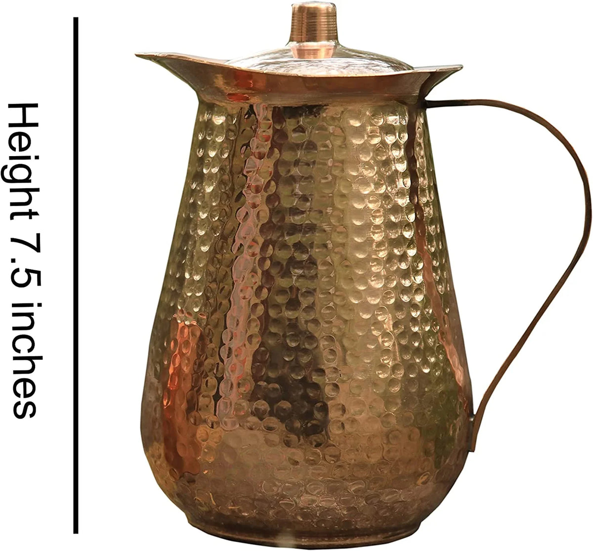 68 OZ Pure Copper Pitcher Jug with Lid D615281