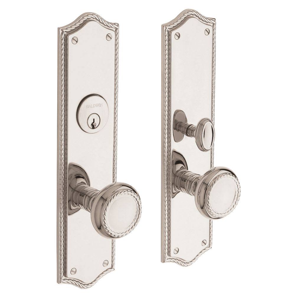 Satin Brass Brown Mortise Handleset Entrance Trim Set R188170
