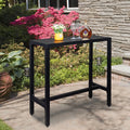 Black Iron Adjustable Bar Table Y7201