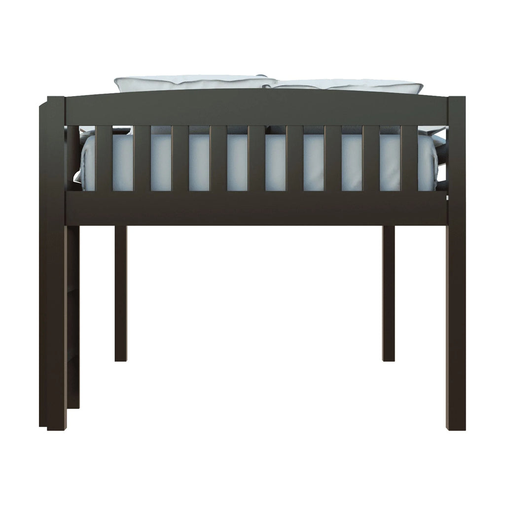 Dark Brown Solid Wood Full Size Loft Bed R248609