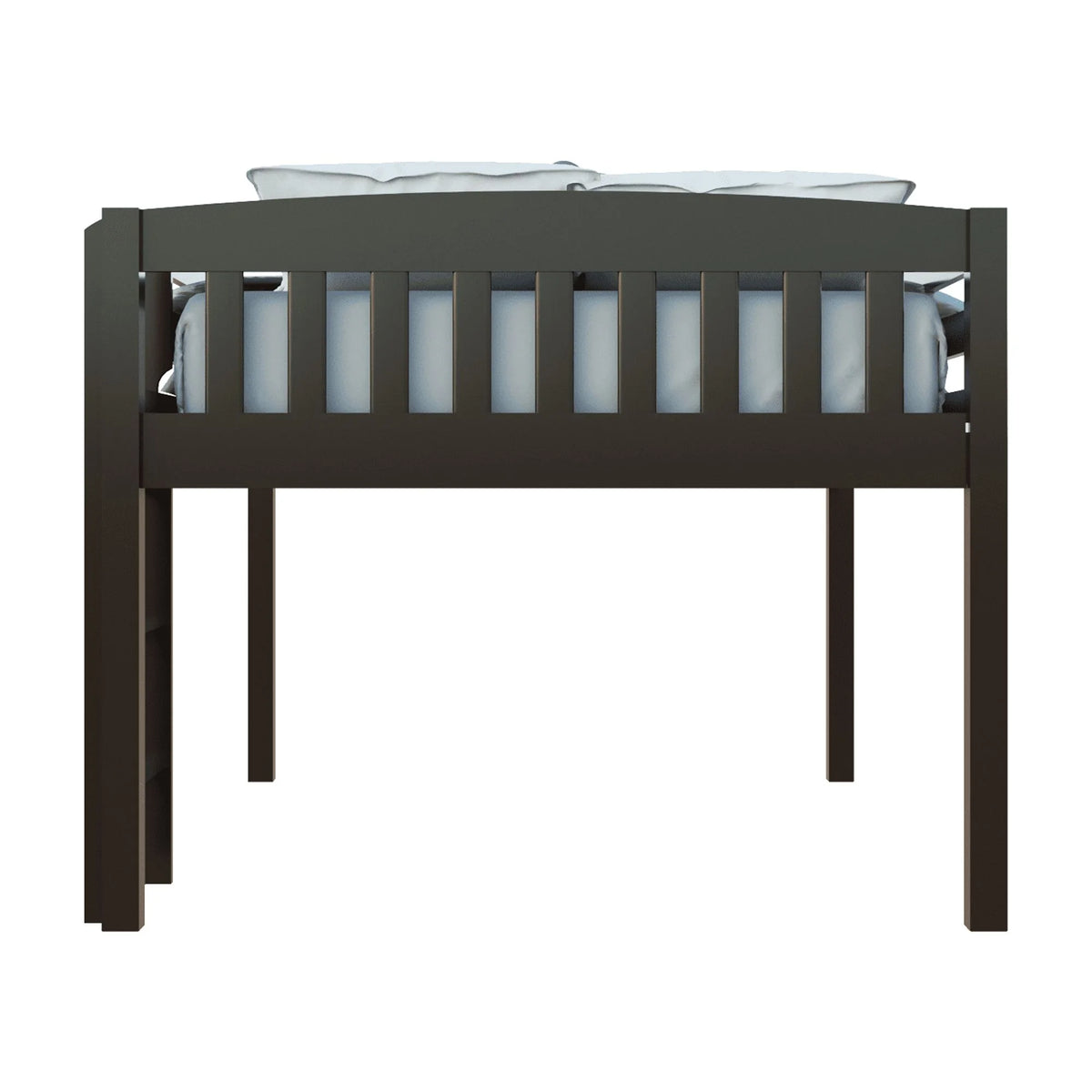 Dark Brown Solid Wood Full Size Loft Bed R248609