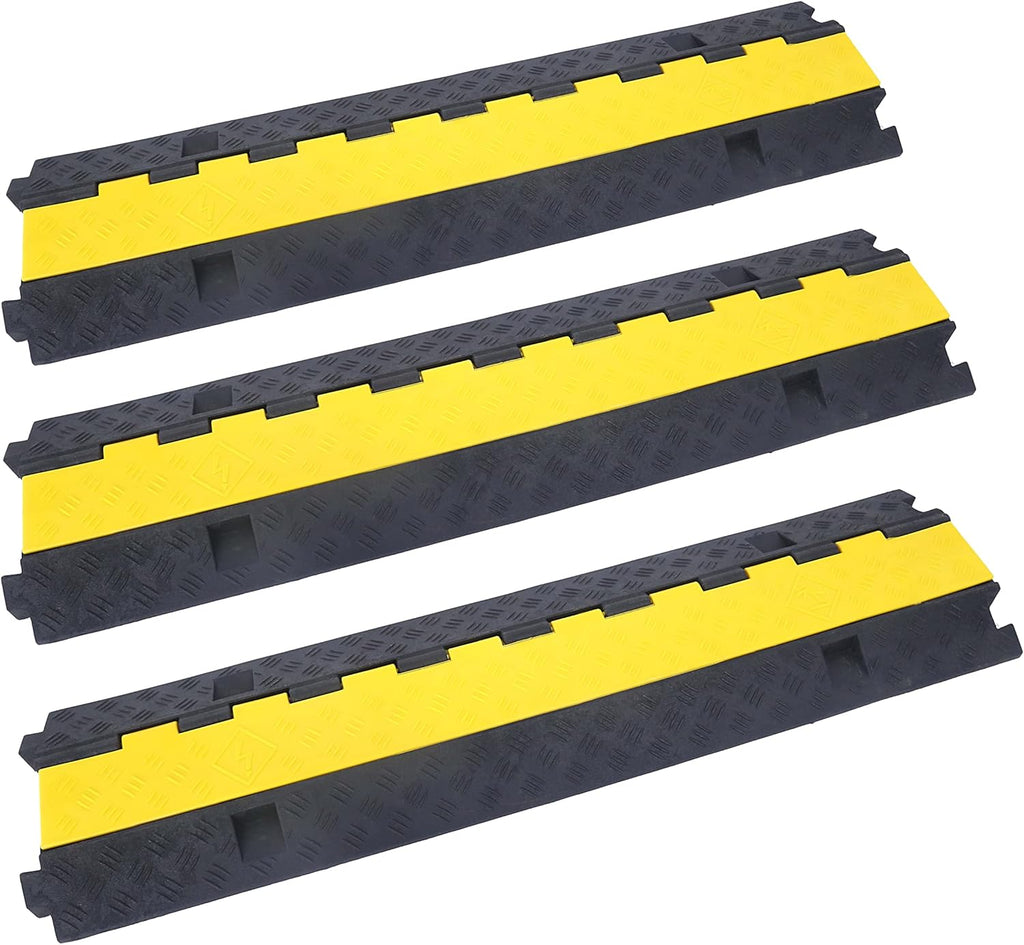 3 Pack 2 Channel Cable Protector Ramp W769
