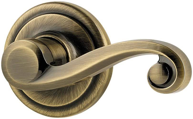 Bright Brass Left Hand Double Cylinder Handleset Trim U34375