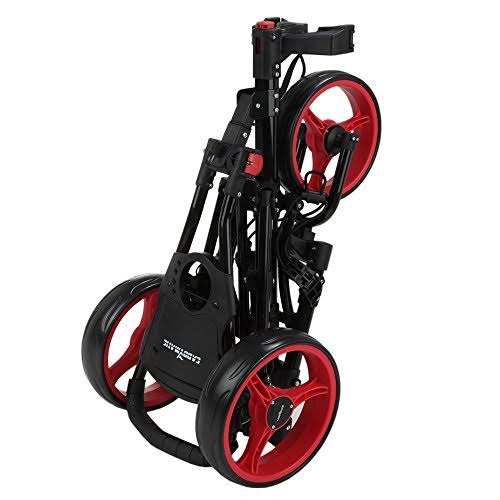 Folding Push Pull Golf Cart Black Red A70079