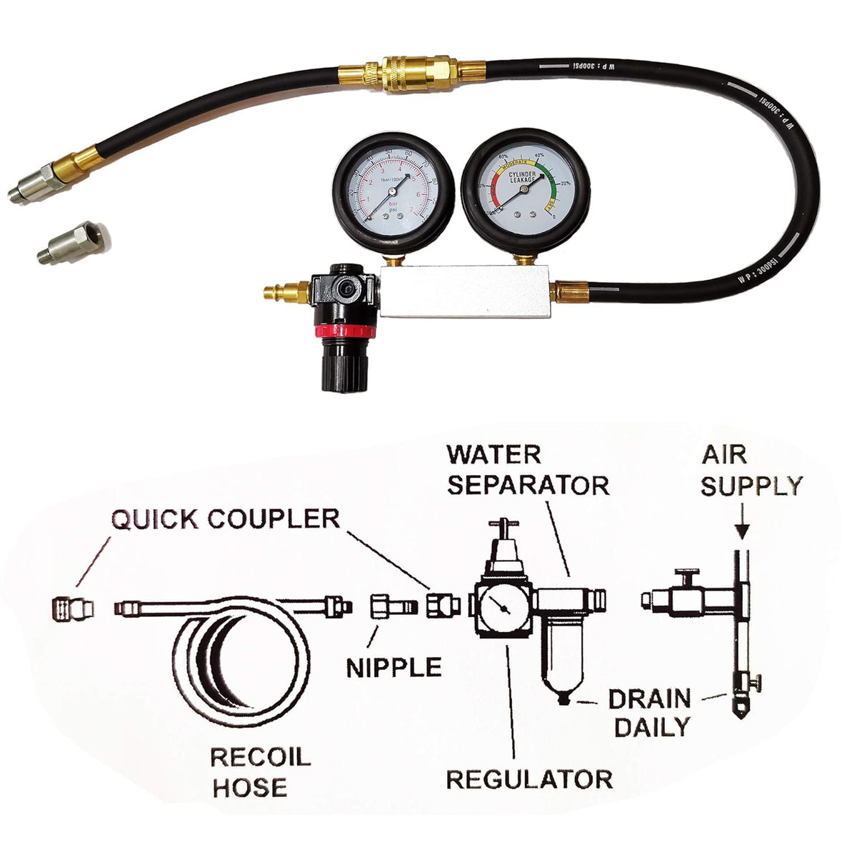 Engine Cylinder Leak Tester Gauges Set W115367