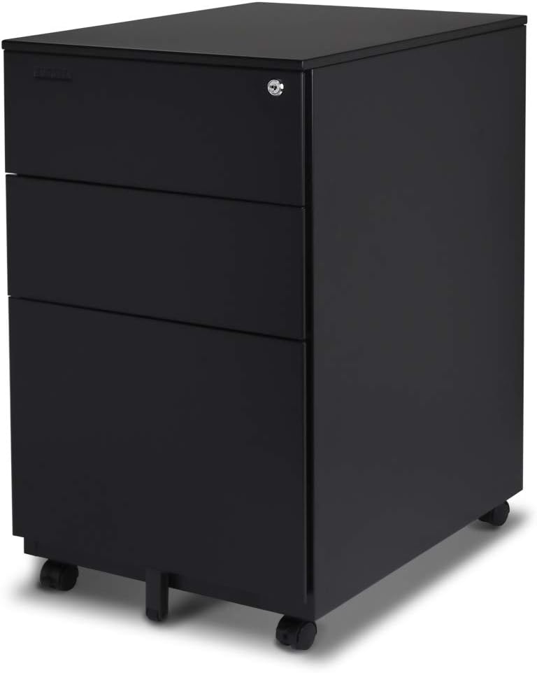 White 2-Drawer Metal File Cabinet with Lock K16863