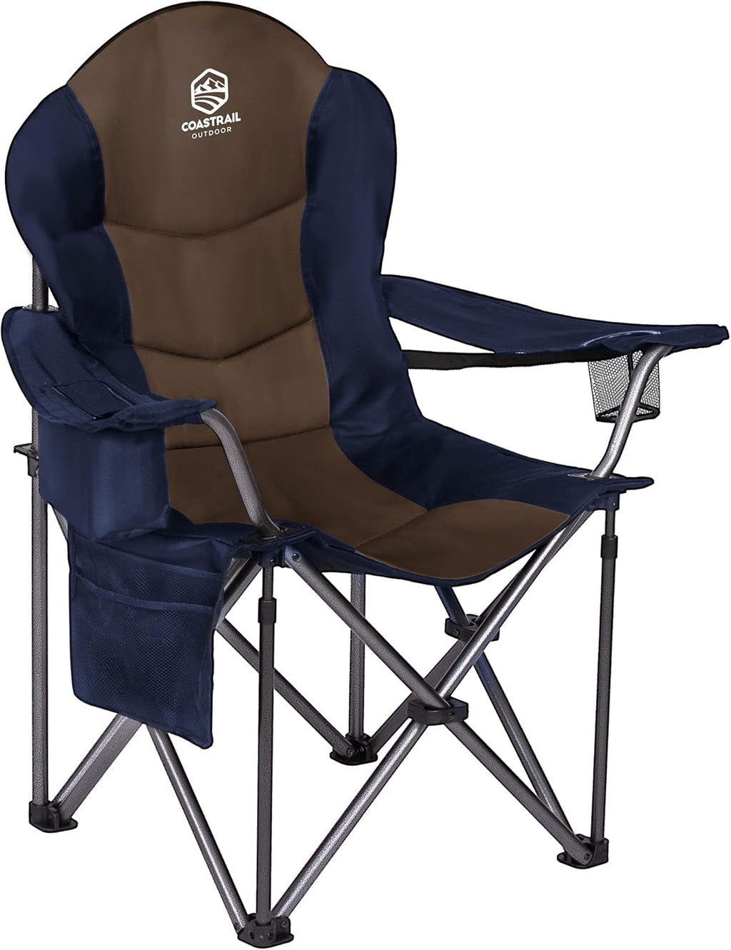 Oversized Padded Folding Camping Chair with Cooler Bag Z8793