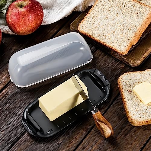 Butter Dish with Lid, Airtight Plastic Butter Keeper Tray Y4450