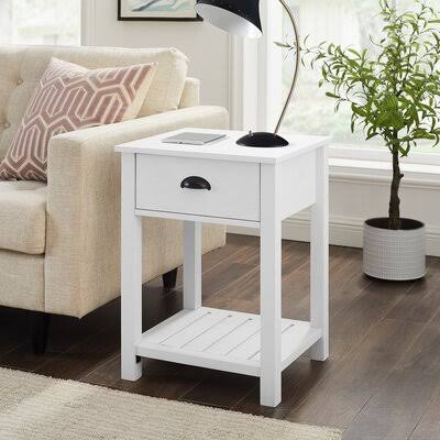 1 Drawer Nightstand Brushed White W99129