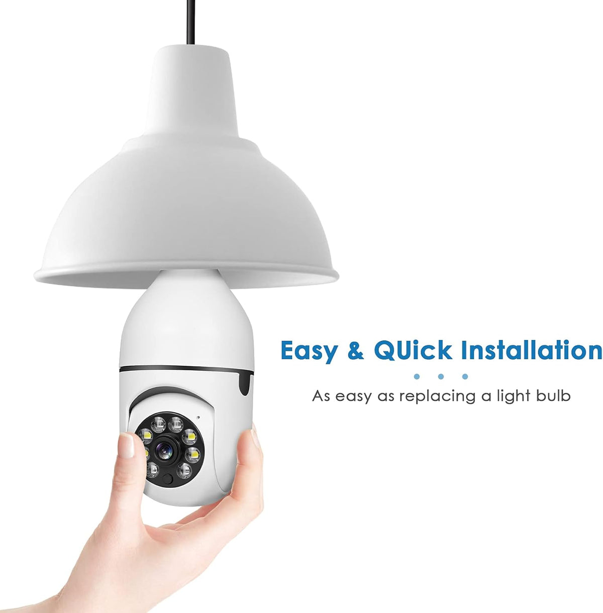 1080P PTZ Bulb Security Camera with WiFi Night Vision P519046