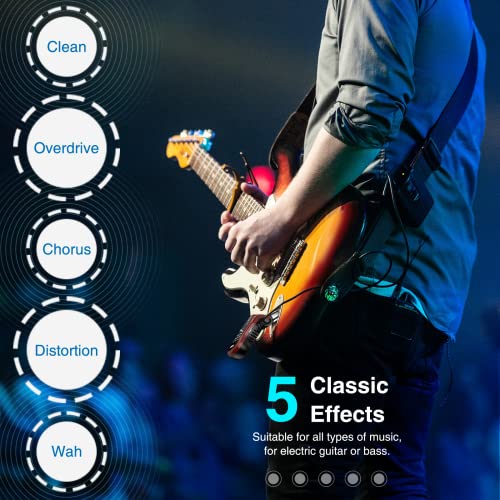Guitar Headphone Amp for Electric Guitar and Bass with 5 Effects R34814
