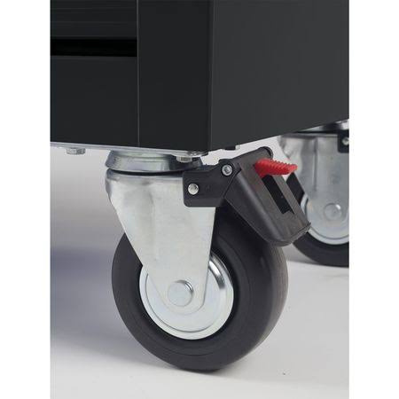 Black 7 Drawer Rolling Cabinet Z6236