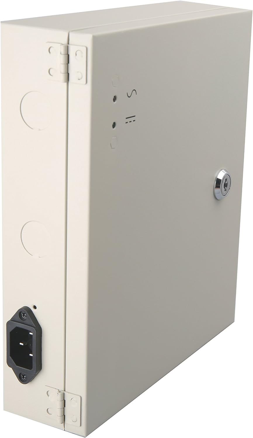 18 Channel DC12V 20 Amp Reset Fuse CCTV DC Distributed Power Box with AC Plug and Lock N988708