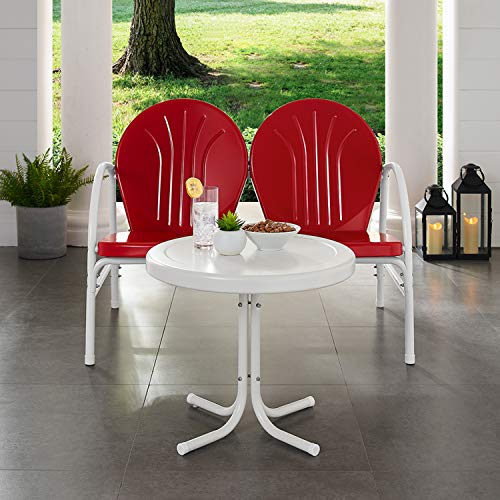 2-Piece Metal Outdoor Conversation Set with Table and Loveseat - Grasshopper Green B90136