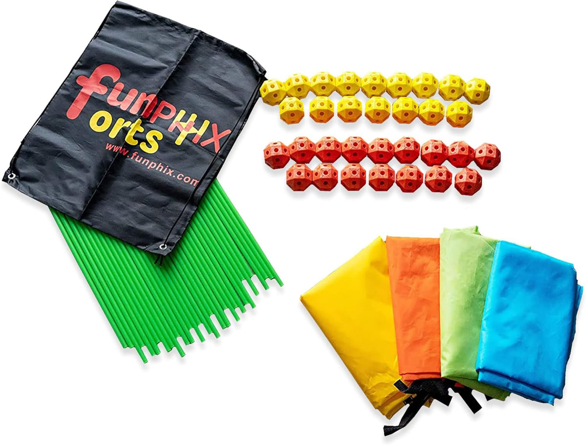 154 Pc Fort Building Kit with Colored Sheets J999705