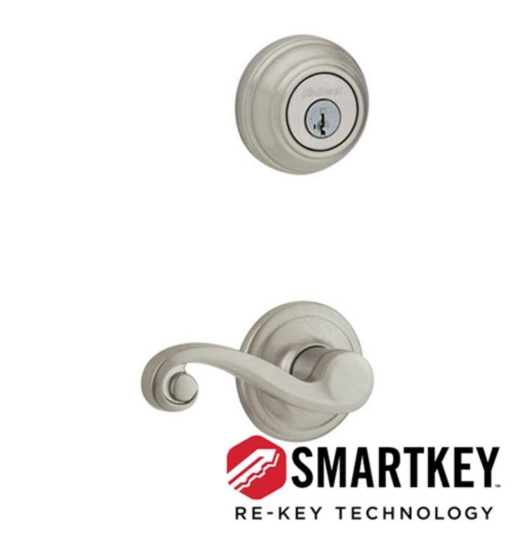 Bright Brass Left Hand Double Cylinder Handleset Trim U34375