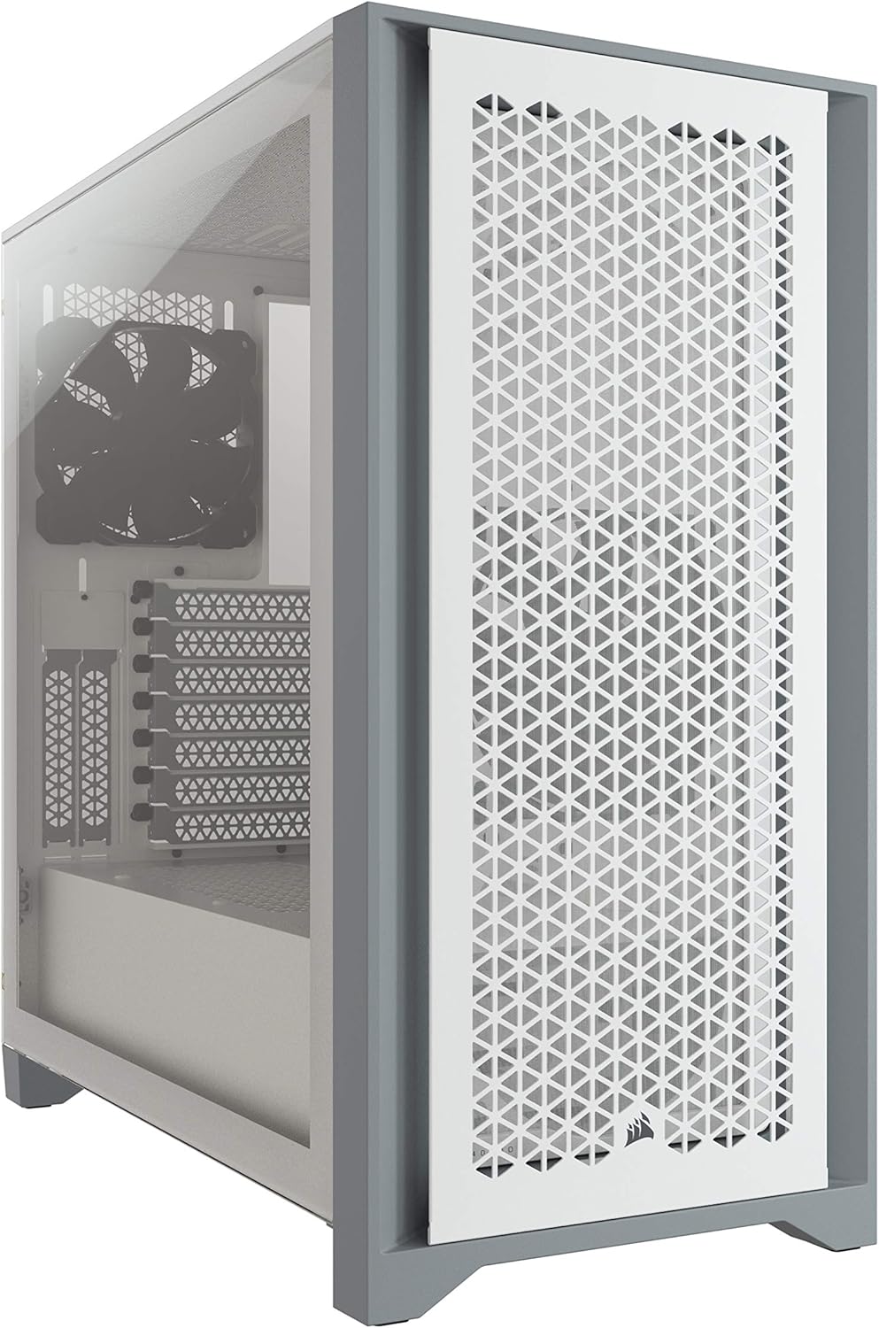 White Tempered Glass Mid-Tower ATX PC Case Z441435