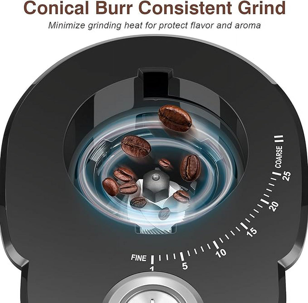 Stainless Steel Electric Conical Burr Coffee Grinder T1198
