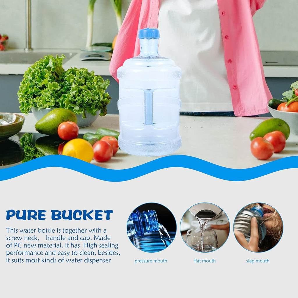 Plastic 5 Gallon Water Bottle with Cap PVC U74984