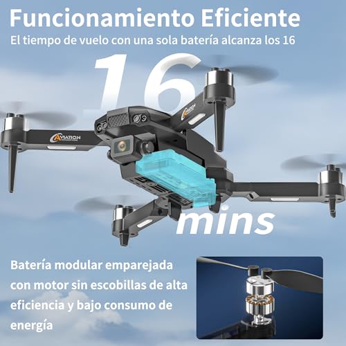 Drone with 2.4" Screen, Brushless Motor FPV Drone with Camera, 8GB SD Card S46933