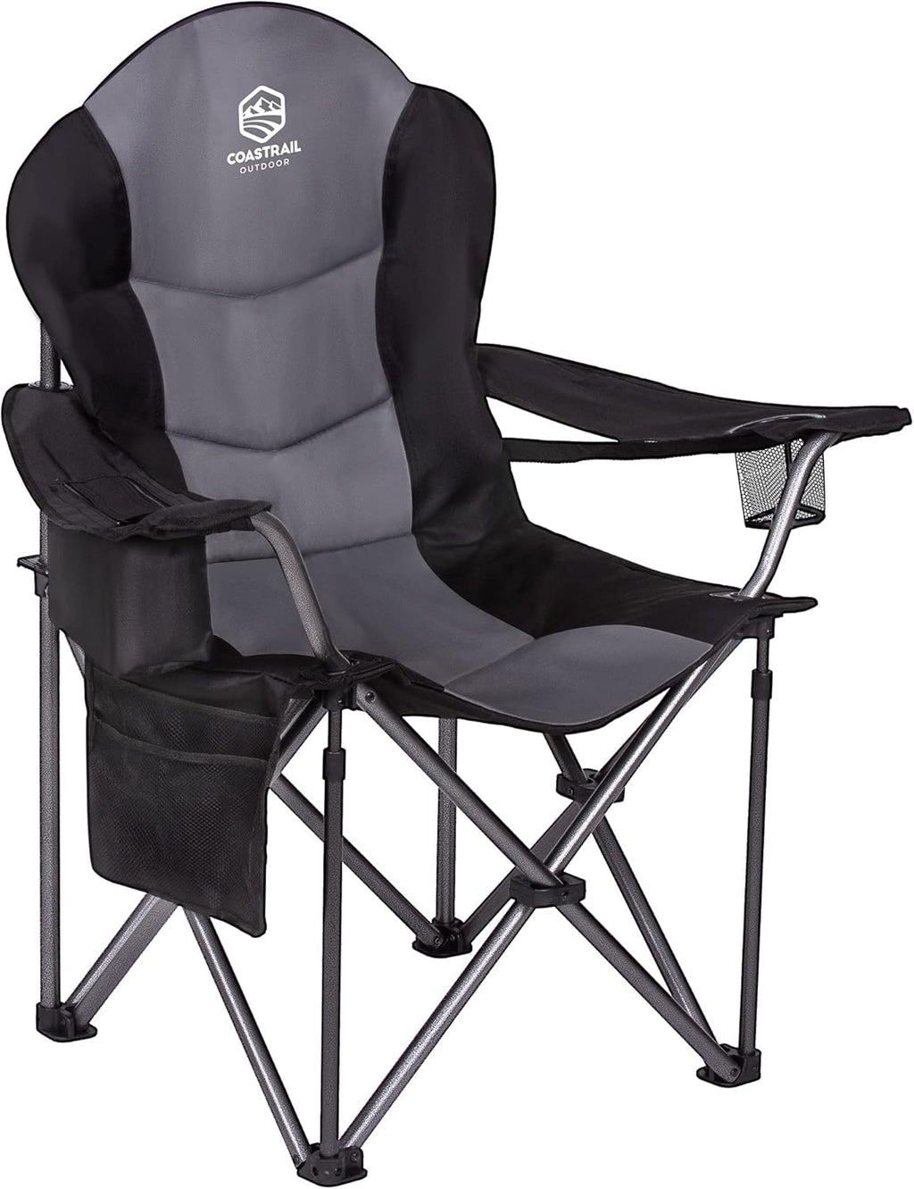 Oversized Padded Folding Camping Chair with Cooler Bag Z8793