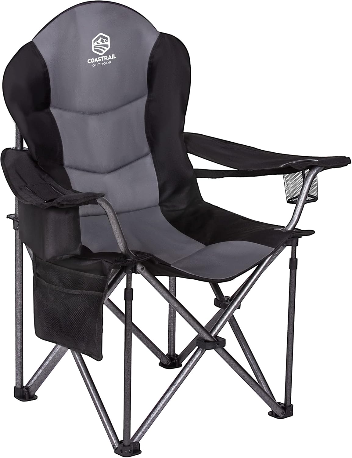 Oversized Padded Folding Camping Chair with Cooler Bag Z8793