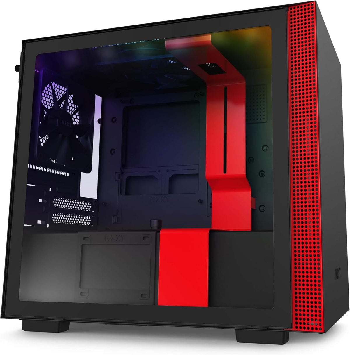 Black Mini-ITX PC Gaming Case with Tempered Glass Side Panel O897