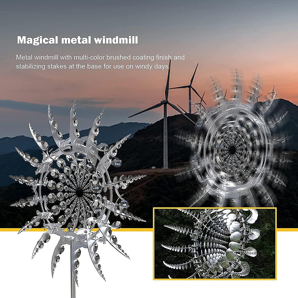 White Kinetic Windmill Spinner U61100