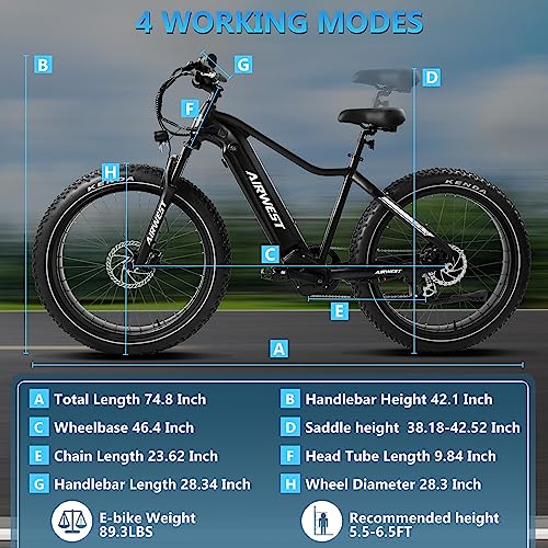 1000W BAFANG Motor 48V 15Ah LG Battery 26" x4.0 Fat Tire Electric Bicycle with Hydraulic Disc Brakes B430983
