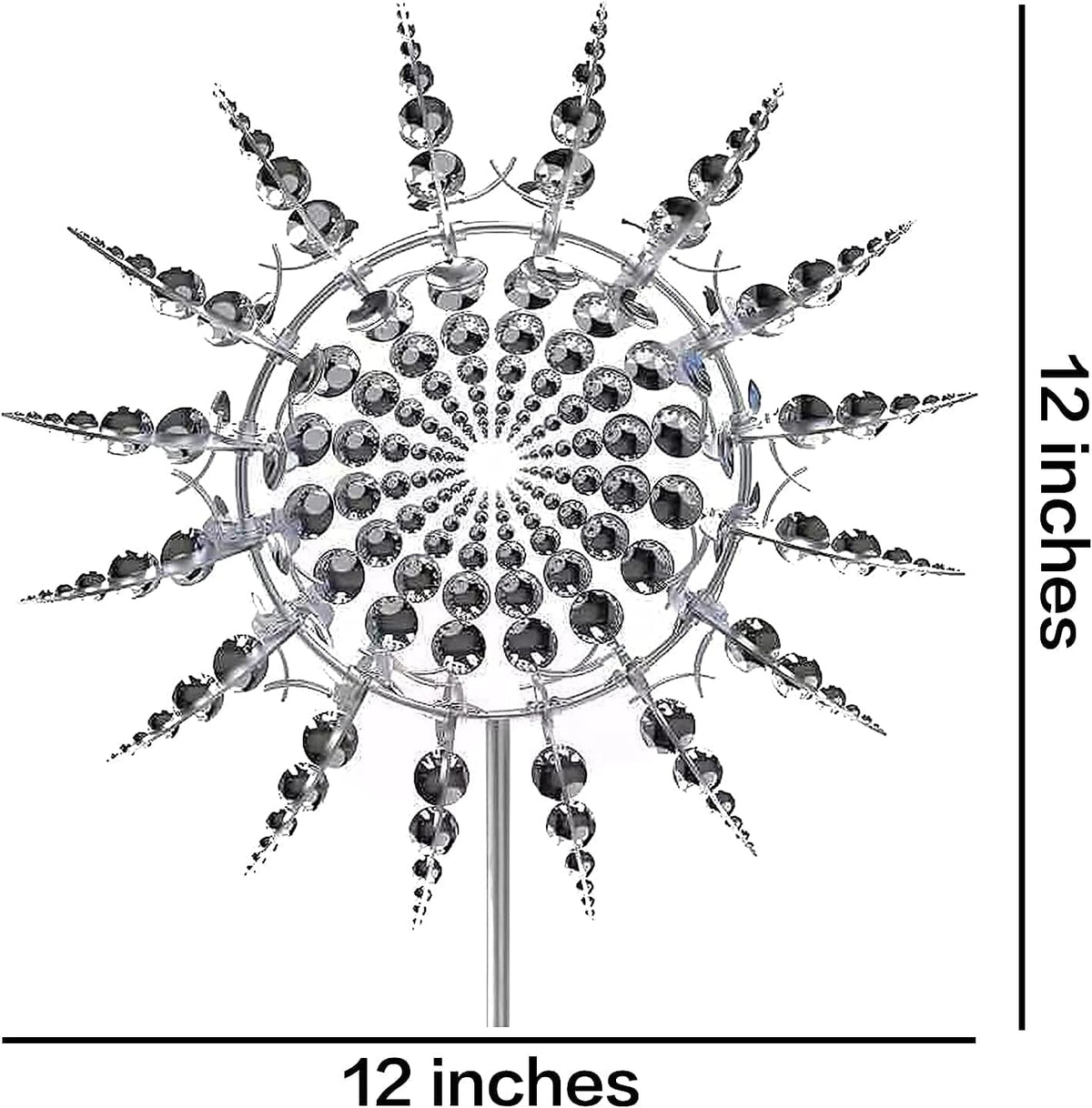 White Kinetic Windmill Spinner U61100