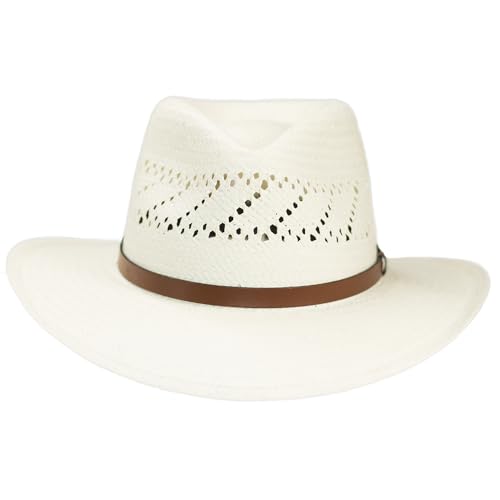 Vented Straw Fedora Hat Z3825