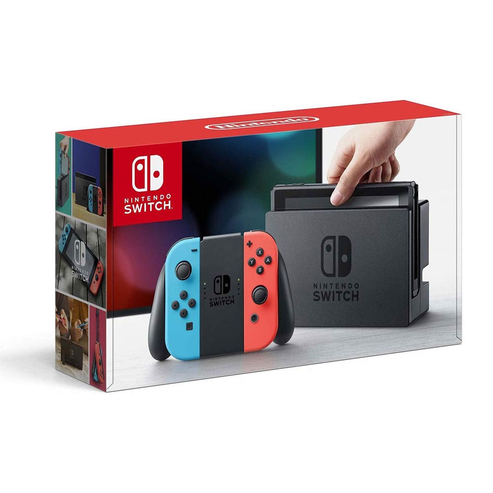 32 GB Console with Neon Blue & Red Joy-Con Bundle with Mario Kart 8 Deluxe + Super Mario Party + Super Mario Maker 2 + Minecraft K54502