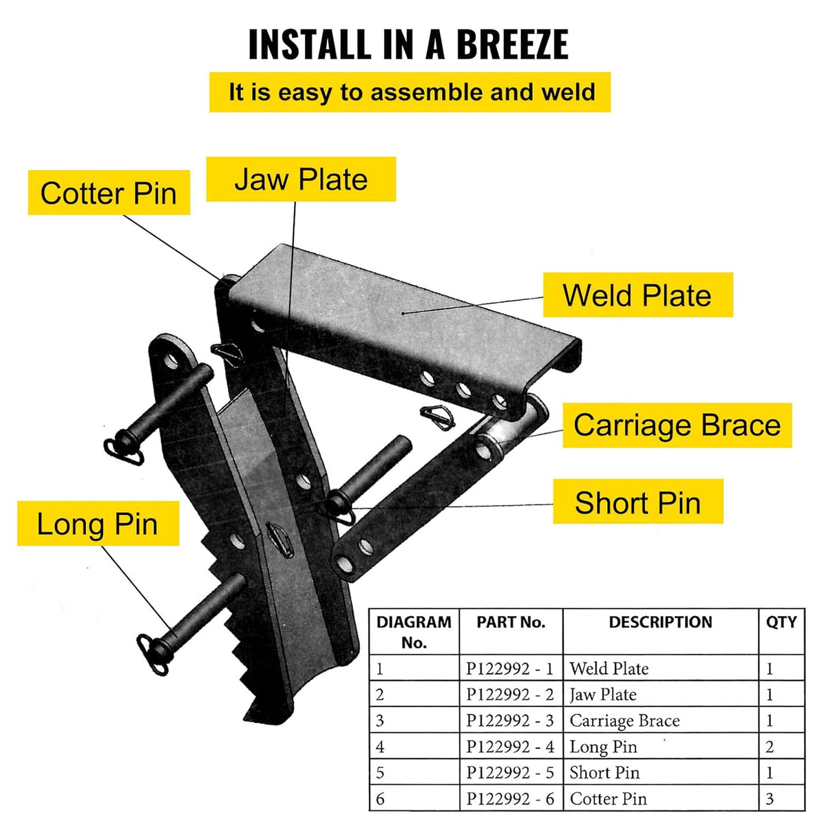 32 inch Backhoe Excavator Thumb Attachment Adjustable Weld On K71428