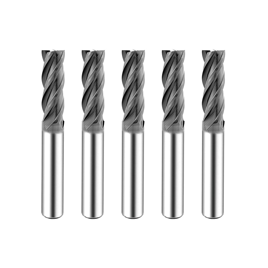 Carbide Square End Mill 4 Flute 5/16 5 Pieces U506