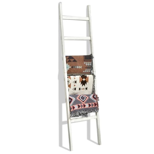 Black 6.4ft Wooden Blanket Ladder Z894