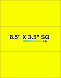 Fluorescent Yellow Paper 300 Sheets 8.5 x 3.5 Laser Labels H719