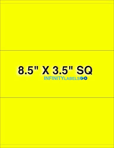 Fluorescent Yellow Paper 300 Sheets 8.5 x 3.5 Laser Labels H719