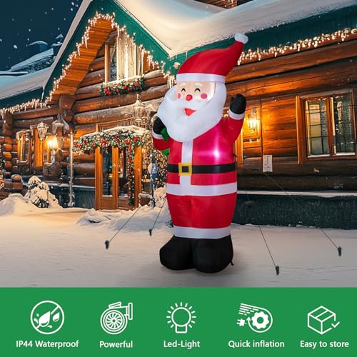 8FT LED-lit Inflatable Santa Claus Decoration Y3840