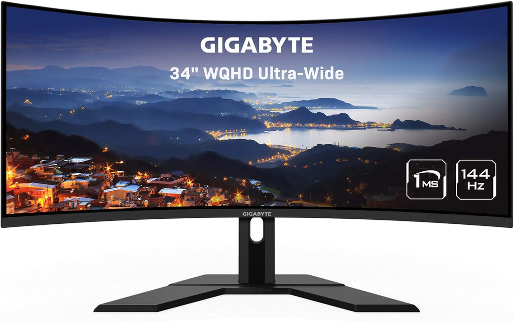 34" 144Hz Ultra-Wide Curved Gaming Monitor, 3440 x 1440 VA 1500R Display, 1ms Response Time, FreeSync Premium, Black L31708