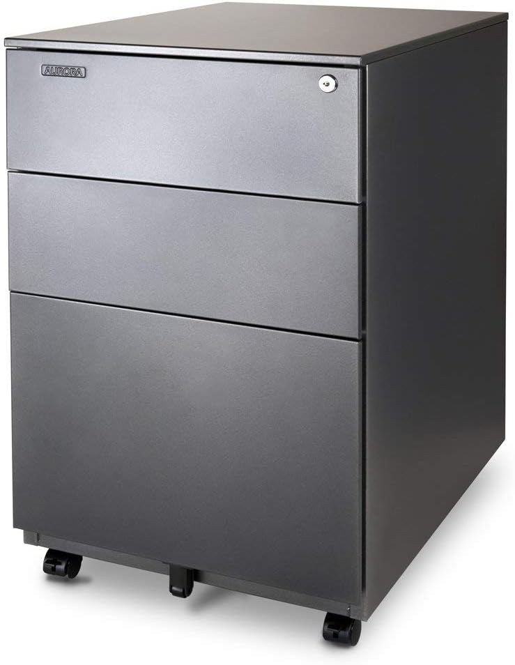 White 2-Drawer Metal File Cabinet with Lock K16863